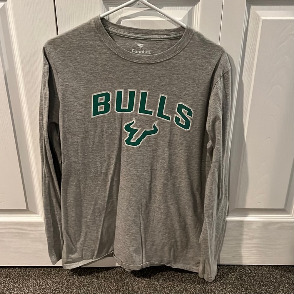 College USF Bulls grey long sleeve, Size Medium